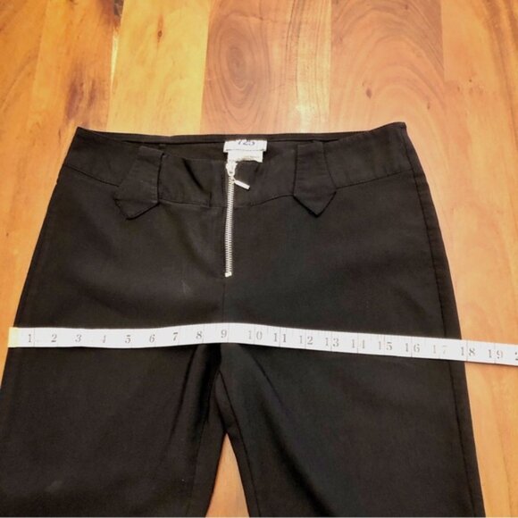 Vintage 725 Original Y2K Boot Cut Fit Flared Funky Low Rise Black Pants Trousers - Picture 5 of 14